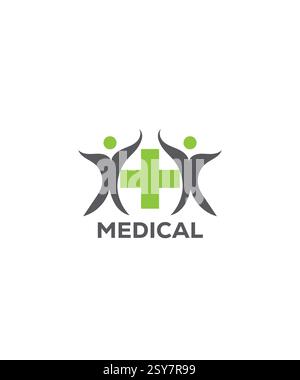 Familie medizinisches Gesundheitswesen Logo, Familie medizinisches Logo, Vektor-Illustration Stock Vektor