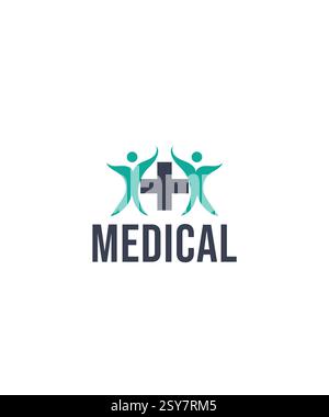 Familie medizinisches Gesundheitswesen Logo, Familie medizinisches Logo, Vektor-Illustration Stock Vektor