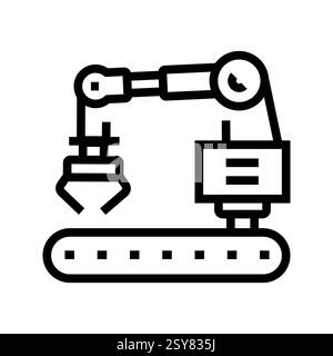 Symbol für die schwarze Linie der autonomen Systeme Stock Vektor