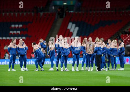 London, Großbritannien. Februar 2025. Während des Spiels der UEFA Nations League zwischen England und Spanien im Wembley Stadium. Stockfoto