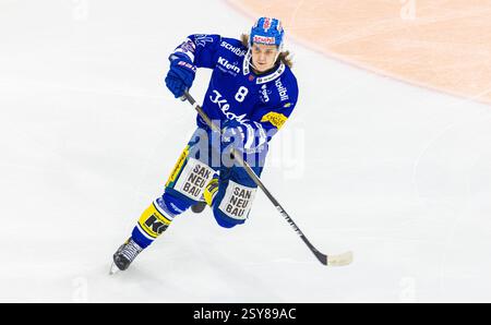 Kloten, Schweiz, 24. Januar 2025: #8 Sami Niku, Verteidiger EHC Kloten. (Foto: Andreas Haas/dieBildmanufaktur) Stockfoto