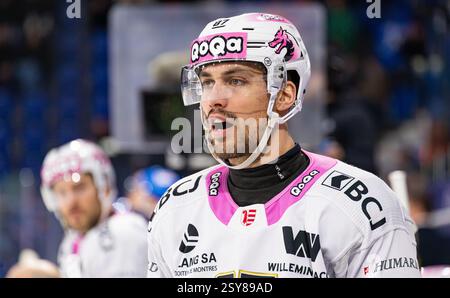 Kloten, Schweiz, 24. Januar 2025: #87 Marco Pedretti, Stürmer HC Ajoie. (Foto: Jonas Philippe/dieBildmanufaktur) Stockfoto