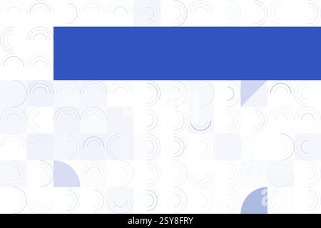 Zeitgenössisches abstraktes Muster mit weichen blauen Akzenten und geometrischen Formen auf hellem Hintergrund Stock Vektor