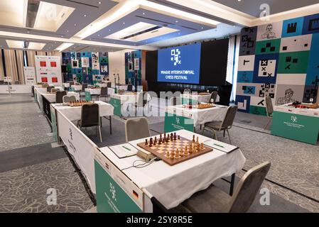 Prag International Chess Festival 2025 Masters Turnier in Prag, Tschechische Republik am 27. Februar 2025 Stockfoto