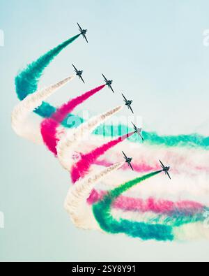 Bahrain International Circuit, Bahrain : Flugschau und Kunstflugschau der Flüge auf dem Bahrain International Circuit anlässlich der Bahrain Nationa Stockfoto