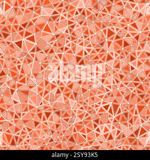 Dreiecke Hintergrund. Winzige Dreiecke. Volumenkörperformen in Rahmen. Einfarbiger Stil. Wiederholbares Muster. Wunderschöne Vektorfliesen. Stock Vektor