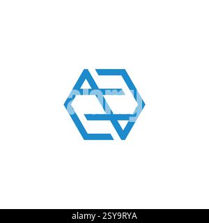 Abstrakter geometrischer Logovektor des Buchstabens nh Stock Vektor