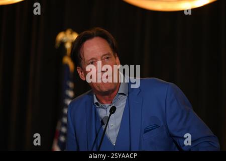OVERLAND PARK, KANSAS - 27. FEBRUAR 2025 Hollywood-Schauspieler KEVIN SORBO spricht über seine Karriere in Fernsehsendungen und Filmen beim Kansas GOP Dinner AgeÓ Americas Golden ÒCelebrating Stockfoto