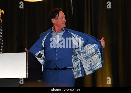 OVERLAND PARK, KANSAS - 27. FEBRUAR 2025 Hollywood-Schauspieler KEVIN SORBO spricht über seine Karriere in Fernsehsendungen und Filmen beim Kansas GOP Dinner AgeÓ Americas Golden ÒCelebrating Stockfoto