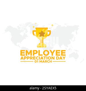 Happy Employee Appreciation Day März Celebration Vector Design Illustration. Vorlage für Hintergrund, Poster, Banner, Werbung, Grußkarte oder P Stock Vektor