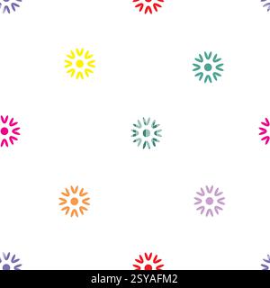 Nahtloses Blumenmuster mit eleganten Blumenelementen, perfekt für Stoffdrucke, Tapeten, Einladungen und Hintergründe. Hochwertiger Vektor, vollständig Stock Vektor