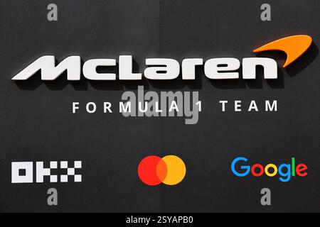 Sakhir, Bahrain. Februar 2025. McLaren Logo. 28.02.2025. Formel-1-Test, Sakhir, Bahrain, Tag Drei. Das Foto sollte lauten: XPB/Alamy Live News. Stockfoto