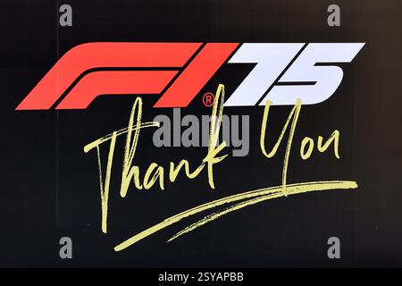 Sakhir, Bahrain. Februar 2025. F1 75 Logo. 28.02.2025. Formel-1-Test, Sakhir, Bahrain, Tag Drei. Das Foto sollte lauten: XPB/Alamy Live News. Stockfoto