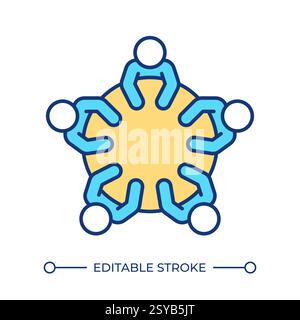 Team Brainstorming RGB-Farbsymbol Stock Vektor