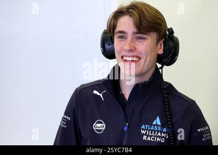 Sakhir, Bahrain. Februar 2025. Luke Browning (GBR) Atlassian Williams Racing Academy Fahrer. 28.02.2025. Formel-1-Test, Sakhir, Bahrain, Tag Drei. Das Foto sollte lauten: XPB/Alamy Live News. Stockfoto