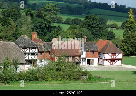 Sammlung erhaltener Gebäude. Weald Und Downland Open Air Museum. Stockfoto