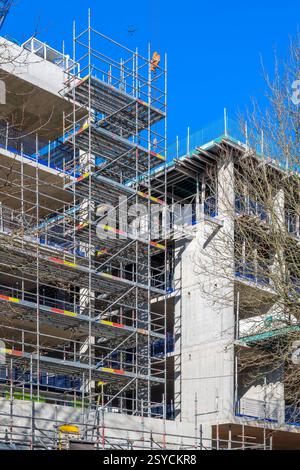 Bauarbeiten am Paramount Place am Gipfel der Mount Pleasant Road in Royal Tunbridge Wells. Früher war das abgebrochene ABC Cinema. Stockfoto