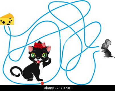 Labyrinth-Spiel für Kinder. Stock Vektor