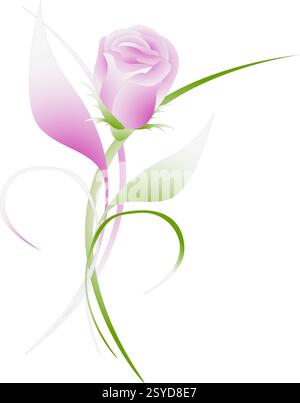 Abstrakter Blumenstrauß auf weißem Hintergrund. Stock Vektor