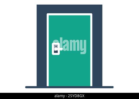 Türsymbol. Symbolstil durchgehend. Symbol für Möbel. Vektorillustration für Möbelelemente Stock Vektor