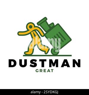 dustman icon logo design template Stock Vektor