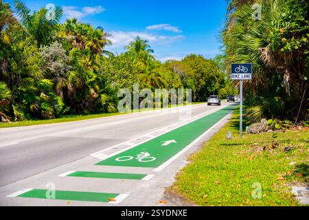 Stockfoto Miami Key Biscayne Radweg Stockfoto