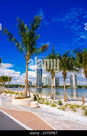 Miami Florida USA. Key Biscayne Park in der Biscayne Bay. Stockfoto
