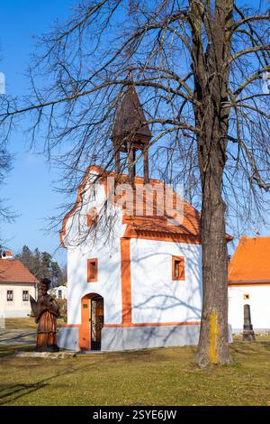 Vesnice Holasovice (UNESCO), selske baroko 19. stol., Jizni Cechy, Ceska Republika/Holasovice Dorf (UNESCO), Südböhmen, Tschechische Republik Stockfoto