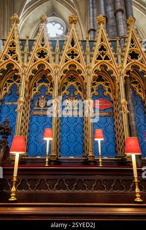 Kunstvolle Gotische Architektur In Westminster Abbey, London Stockfoto