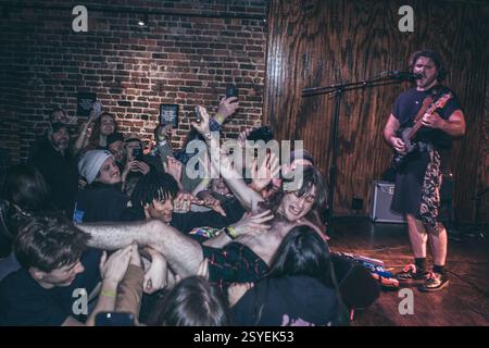 Richmond VA, USA, 24. Februar 2025, schottisches Trio High Fade, das in der Richmond Music Hall als Teil ihrer US-Tour auftrat, Credit: Ben Lahoussine/Alamy Stockfoto