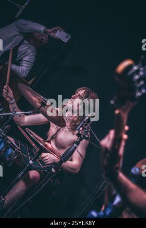 Richmond VA, USA, 24. Februar 2025, schottisches Trio High Fade, das in der Richmond Music Hall als Teil ihrer US-Tour auftrat, Credit: Ben Lahoussine/Alamy Stockfoto