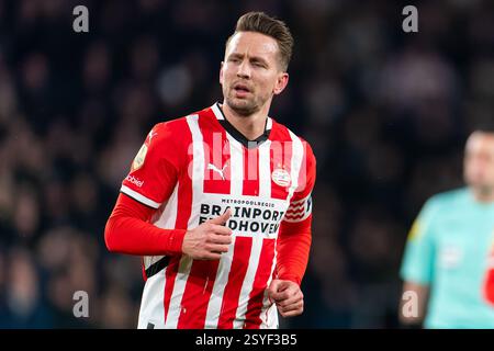 Eindhoven, Niederlande. Februar 2025. EINDHOVEN, NIEDERLANDE - 26. FEBRUAR: Luuk de Jong von PSV sieht beim niederländischen TOTO KNVB Beker-Spiel zwischen PSV und Go Ahead Eagles am 26. Februar 2025 im Philips Stadion in Eindhoven, Niederlande, an. (Foto von Joris Verwijst/Orange Pictures) Credit: Orange Pics BV/Alamy Live News Stockfoto
