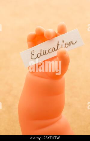 Zurück zum Thema Schule mit Bildung Titel Stockfoto