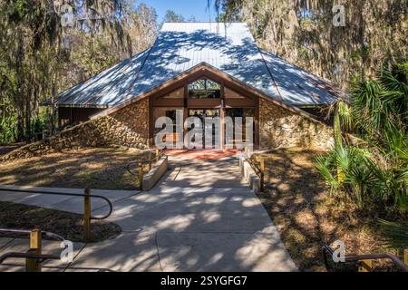 Paynes Prairie Preserve State Park Visitor Center in Micanopy in der Nähe von Gainesville, Florida. (USA) Stockfoto