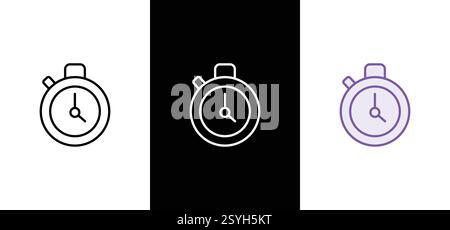 Timer-Symbol auf Hintergrund gesetzt. Stoppuhrsymbol. Vektordarstellung des Countdown-Timers Stock Vektor