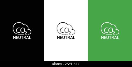 Symbol für den Vektor der Kohlenstoffemissionswolke Stock Vektor