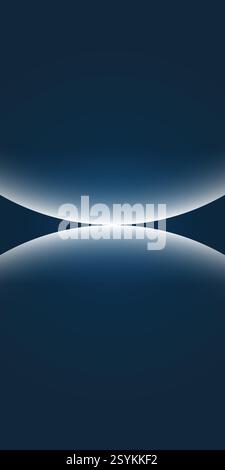 Vertikaler futuristischer abstrakter Hintergrund mit glatten, gekrümmten Blau- und Weißverlaufsformen und Licht. Ein minimales und modernes digitales Design, perfekt für Stock Vektor