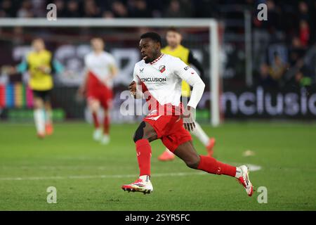 Utrecht, Niederlande. März 2025. UTRECHT, 01-03-2025, Stadion Galgenwaard, Saison 2024/2025, niederländischer Eredivisie Football. FC Utrecht Spieler Noah Ohio während des Spiels FC Utrecht - NAC Credit: Pro Shots/Alamy Live News Stockfoto