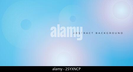 Abstrakter glühender Hintergrund mit kreisförmigen Linienmustern. Vektorabbildung Stock Vektor
