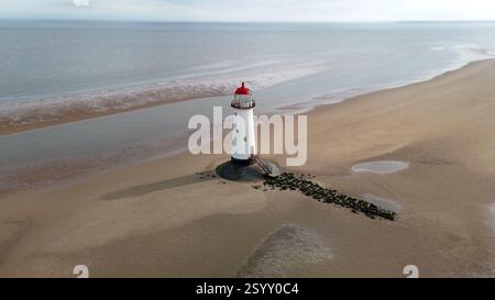 Punkt der Ayr Leuchtturm Talacre Stockfoto