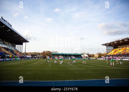 London, UK, 1. März 2025 Saracens gegen Harlequins, Premiership Women’s Rugby Halbfinale 1 im StoneX Stadium, London, UK. Alex Williams / Alamy Live News Stockfoto