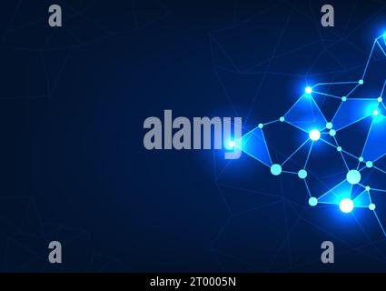 Abstrakter Hintergrund Verbindungstechnologien, die Netzwerke auf der ganzen Welt abdecken, um schnell kommunizieren oder Informationen senden zu können. Geometrisch verwenden Stock Vektor