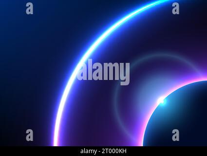 Digitale Planetentechnologie Hintergrund das Konzept der Vernetzung des Netzes der nachhaltigen Innovation der Zukunft Stock Vektor