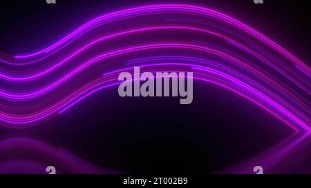 Violette Laserstrahlen. Computergeneriertes 3D-Rendering Stockfoto