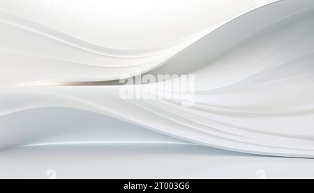 Weißer 3D-Innenhintergrund Stockfoto