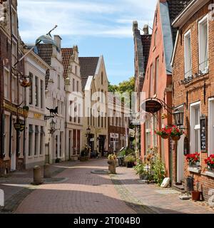 Historische Häuser in der Altstadt, leer, Ostfriesland, Niedersachsen, Deutschland, Europa Stockfoto