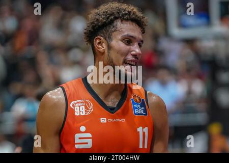 Chemnitz, Deutschland 02. Oktober 2023: 1.BBL - 2023/2024 - Niners Chemnitz vs. Bamberg Baskets im Bild: Brendan Bailey (Niners Chemnitz) Stockfoto