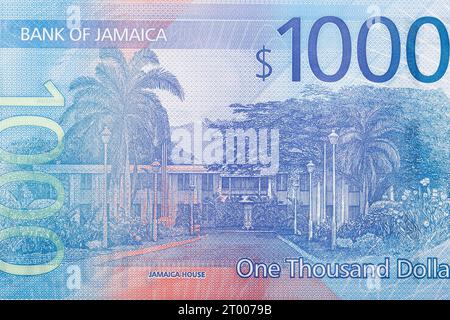 Jamaica House from Money - Jamaika Dollar Stockfoto