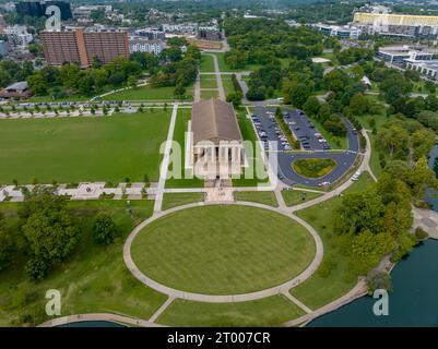 Luftaufnahme Des Parthenon Im Centennial Park In Nashville Tennessee Stockfoto