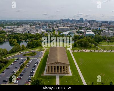 Luftaufnahme Des Parthenon Im Centennial Park In Nashville Tennessee Stockfoto